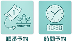 受付方法(順番予約・時間予約)のアイコン